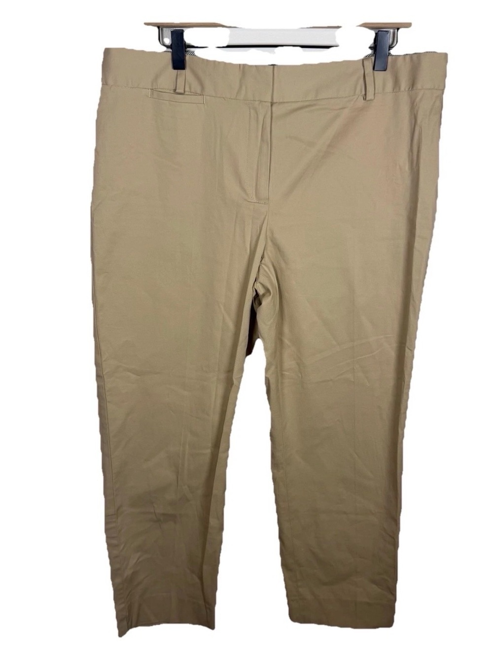 NWT Talbots Signature Chino Ankle Pants Size 12 Tan Classic Trouser Straight